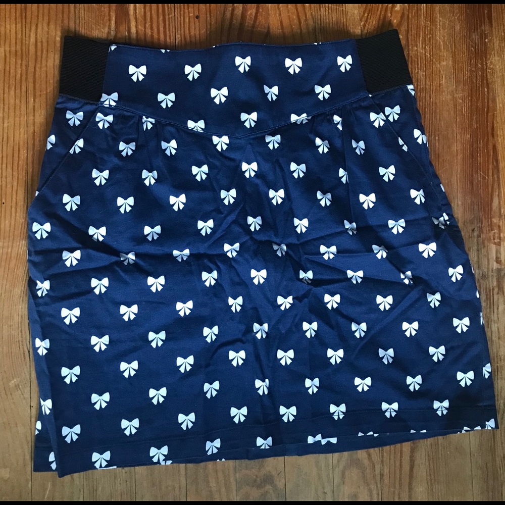 Navy Pencil Skirt